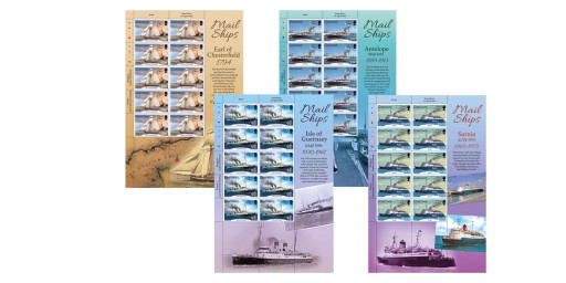 Sheets of 10 (50p, 70p, 95p, £1.02)