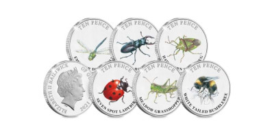 Limited Edition British Isles Insects 10p colour set