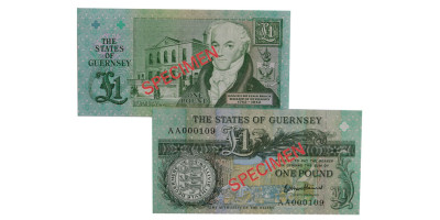NEW £1 B. Haines signatory Guernsey Bank Note (AA Prefix)