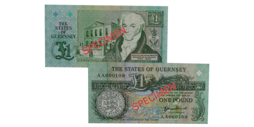 NEW £1 B. Haines signatory Guernsey Bank Note (AA Prefix)