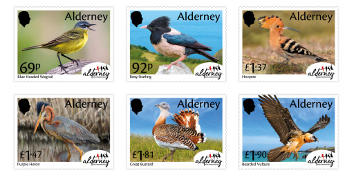 Stamps celebrate the work of the Alderney Bird Observatory