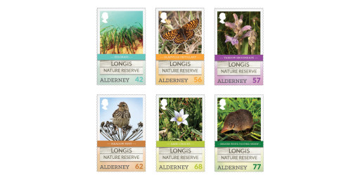 Wildlife depicted on Alderney stamps