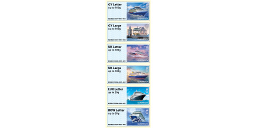 Visiting Cruise Ships depicted on Post and Go stamps