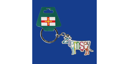 Guernsey Cow Word Keyring