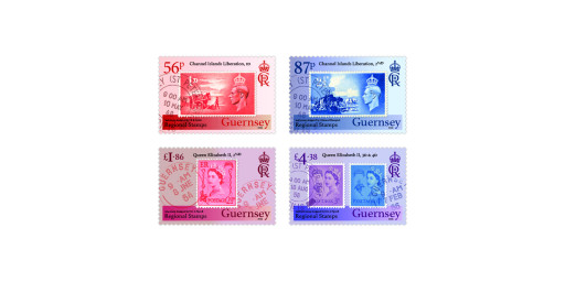 Stamps depict Guernsey's first regional stamps following Channel Islands' Liberation