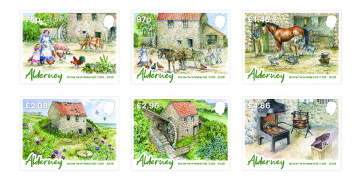 Guernsey Post to issue stamps depicting Alderney watermill restoration