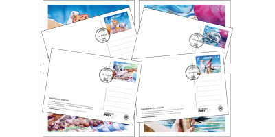 Set of 4 FDI Seagull Postcards