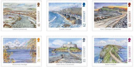 Guernsey's Causeways and Bridges depicted on Europa Stamps