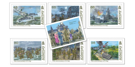 D-Day Set of 7 Postcards