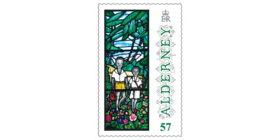 57p Stamp Anne French Stained Glass Windows
