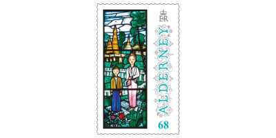 68p Stamp Anne French Stained Glass Windows
