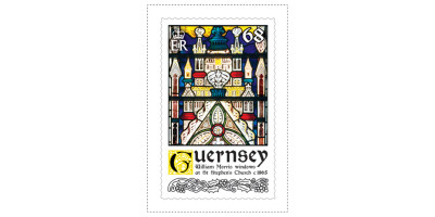 68p Stamp William Morris Stained Glass Windows