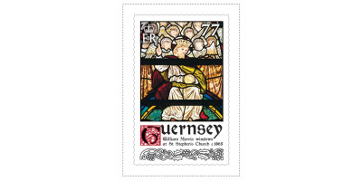 77p Stamp William Morris Stained Glass Windows