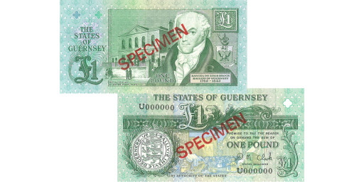 £1 B. Haines signatory Guernsey Bank Note (X prefix)