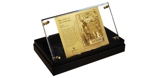 The Life of Ian Fleming - Gold Replica Miniature sheet