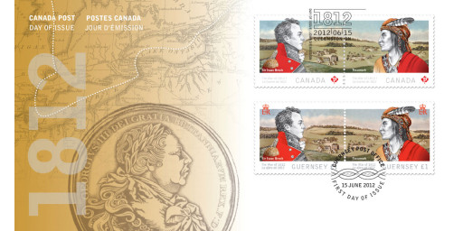 Official Joint First Day Cover (Guernsey & Canada stamps)