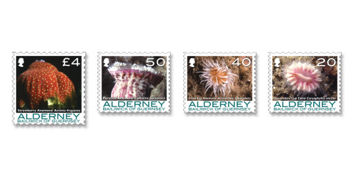 Set of four stamps Â£4, 50p, 40p, 20p