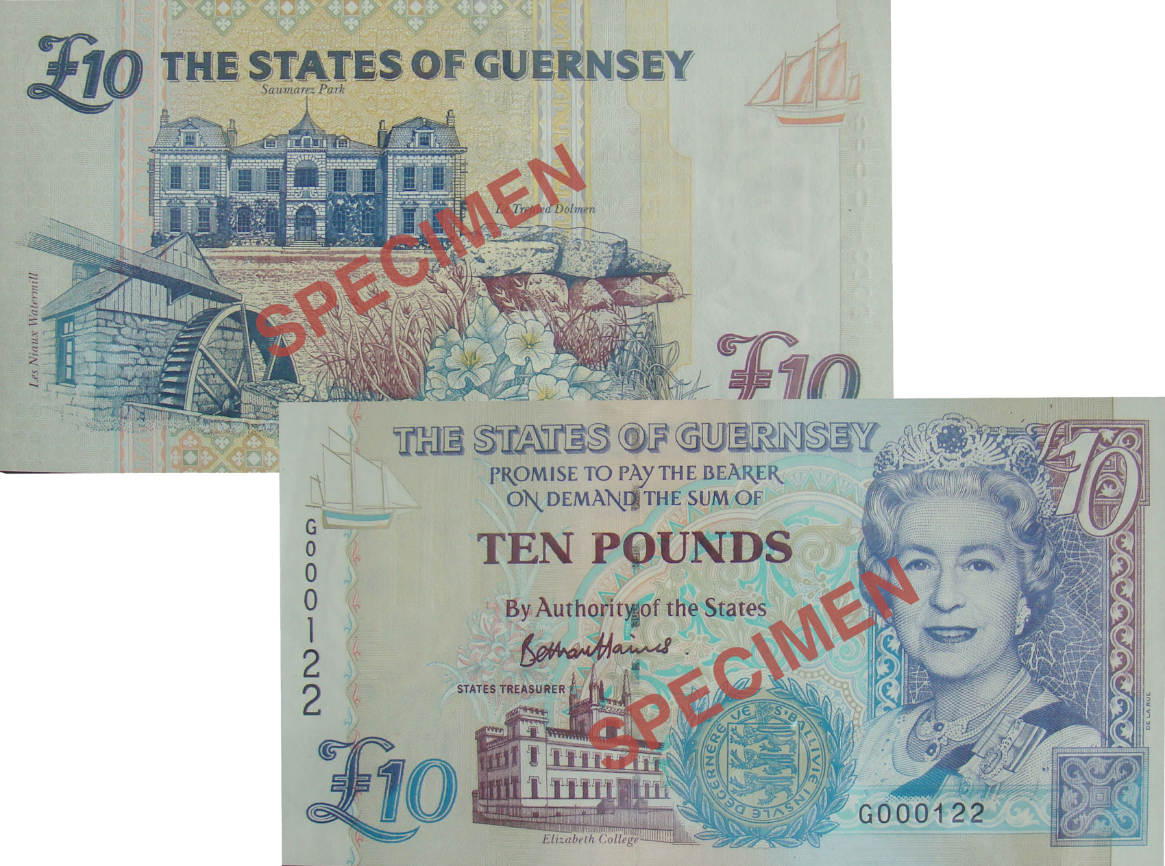 £10 B. Haines signatory Guernsey Bank Note (G Prefix)
