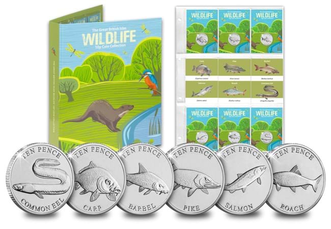 GBI Wildlife Freshwater Fish Uncirculated 10p Coins
