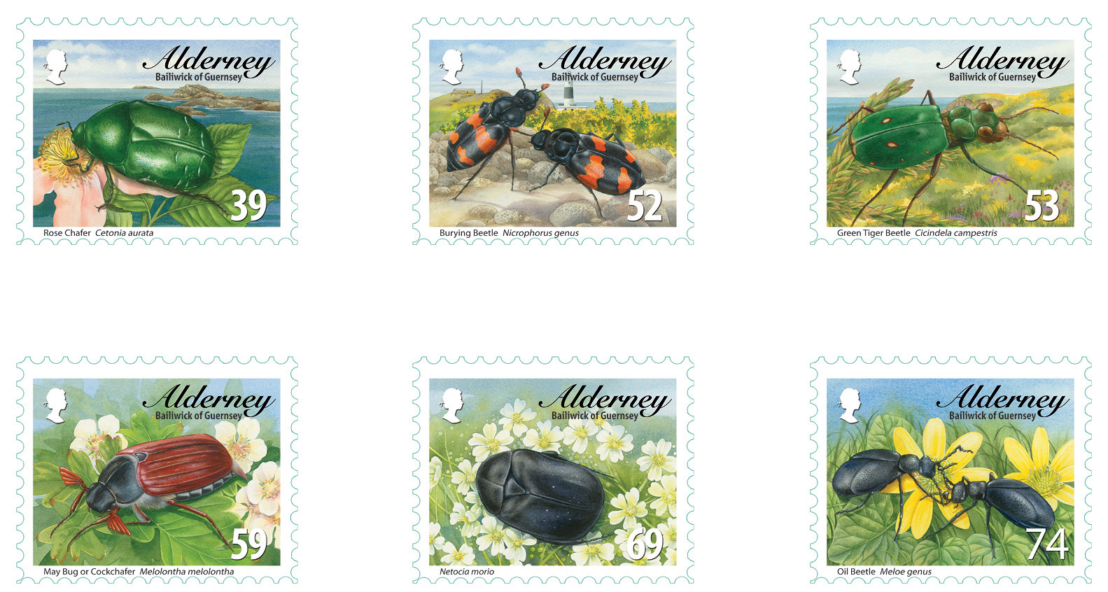 Set of Six Stamps