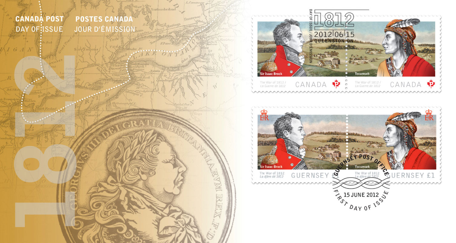 Official Joint First Day Cover (Guernsey & Canada stamps)