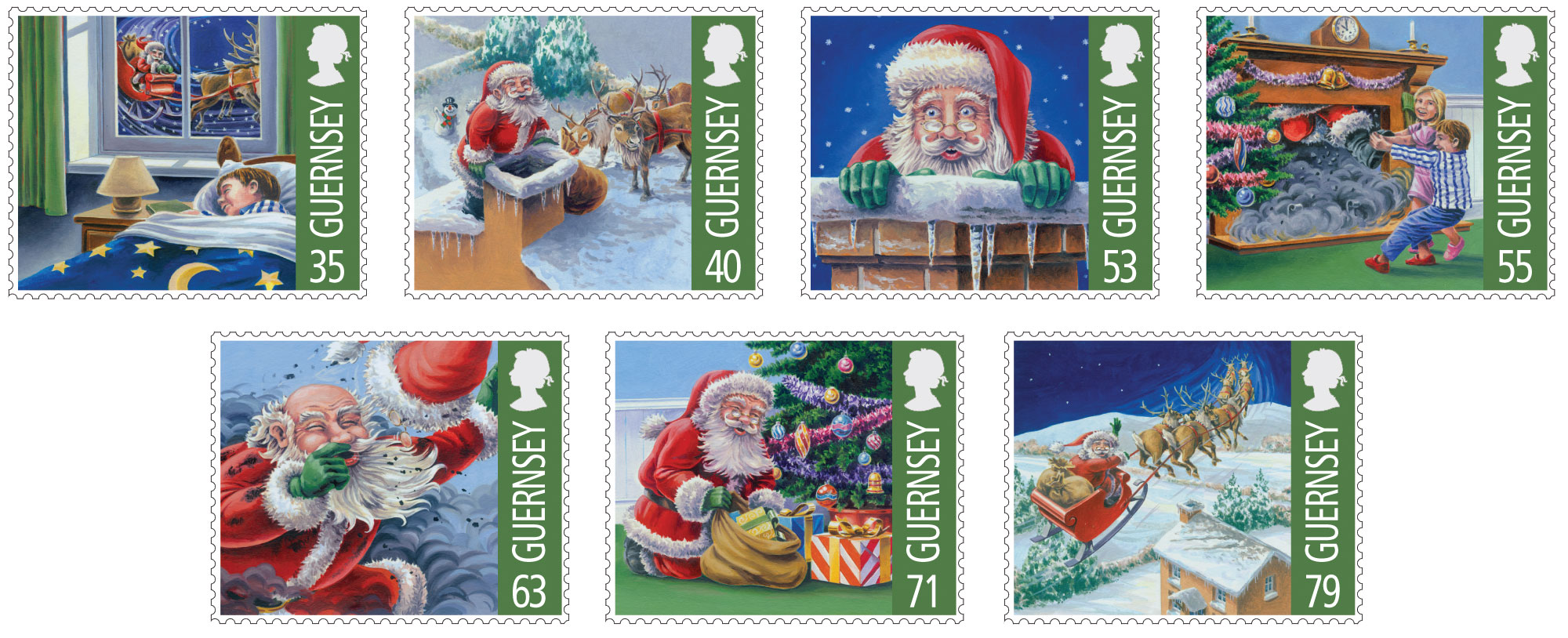 Set of 7 Stamps