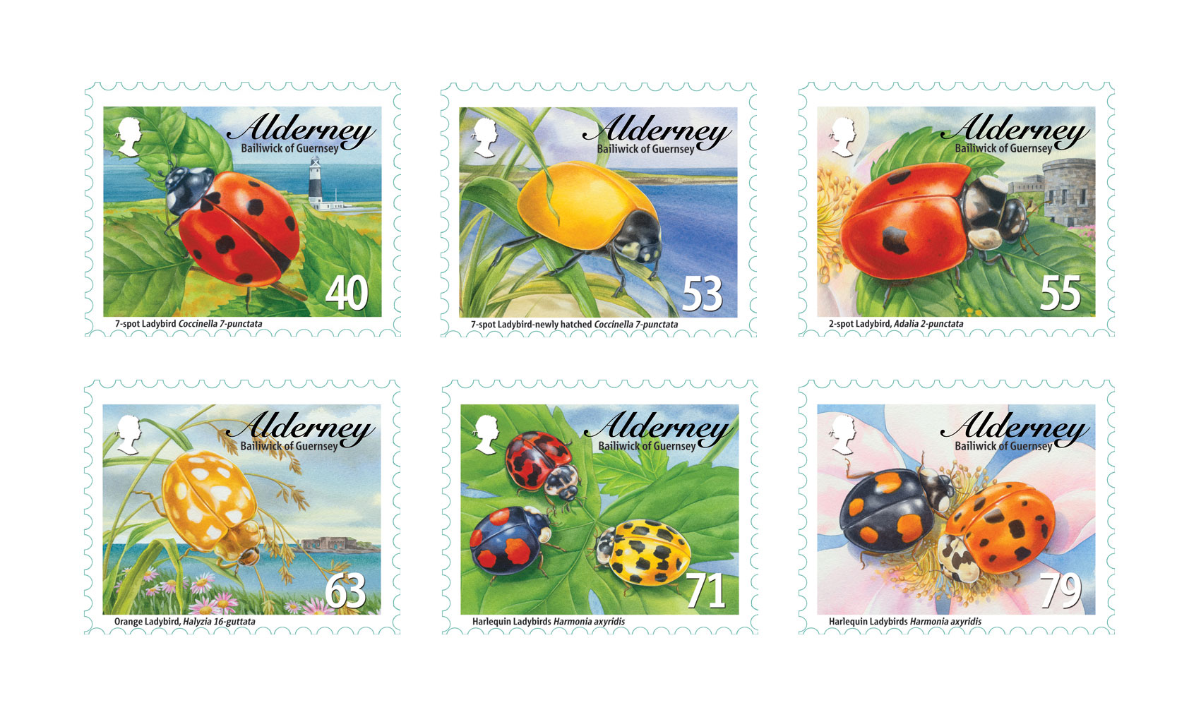 Set of Six Stamps
